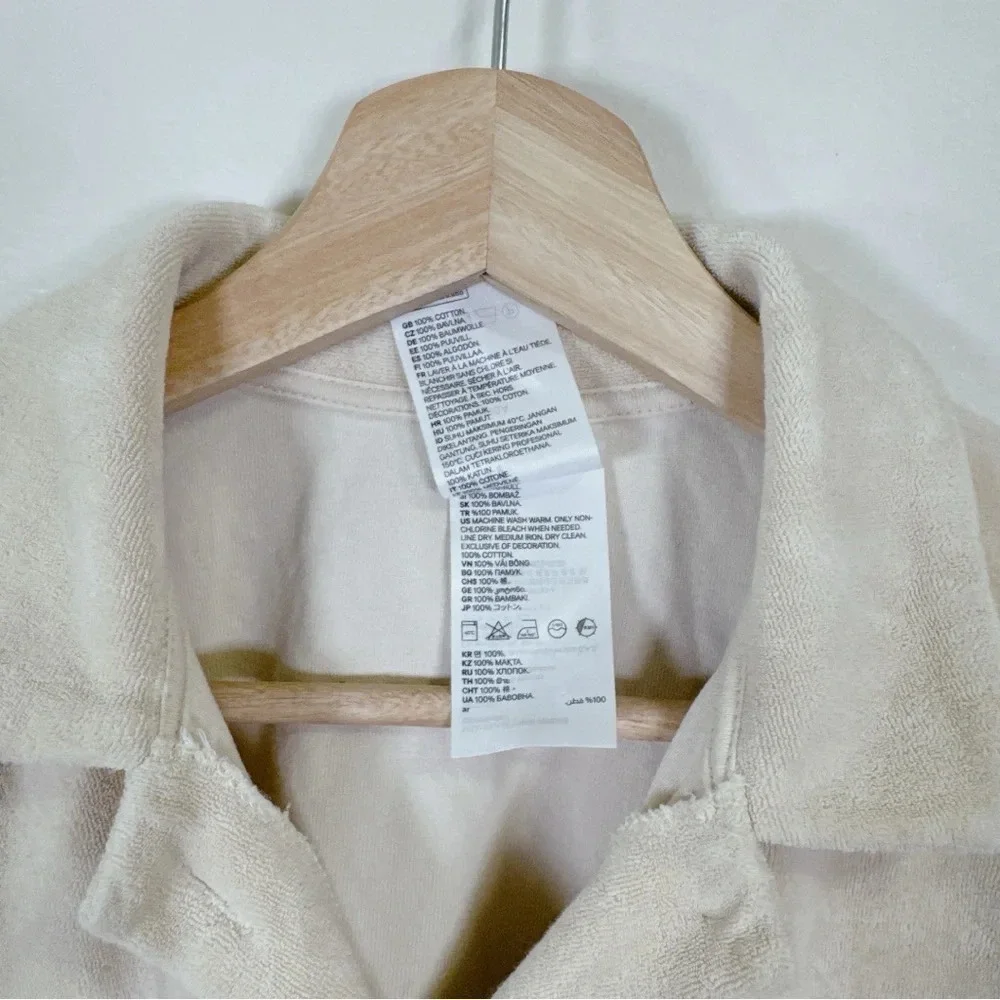 H&M Polo Pyjama Shirt In Beige Color